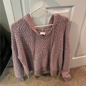 Pink Lily Boutique Dusty Mauve Popcorn Hoodie